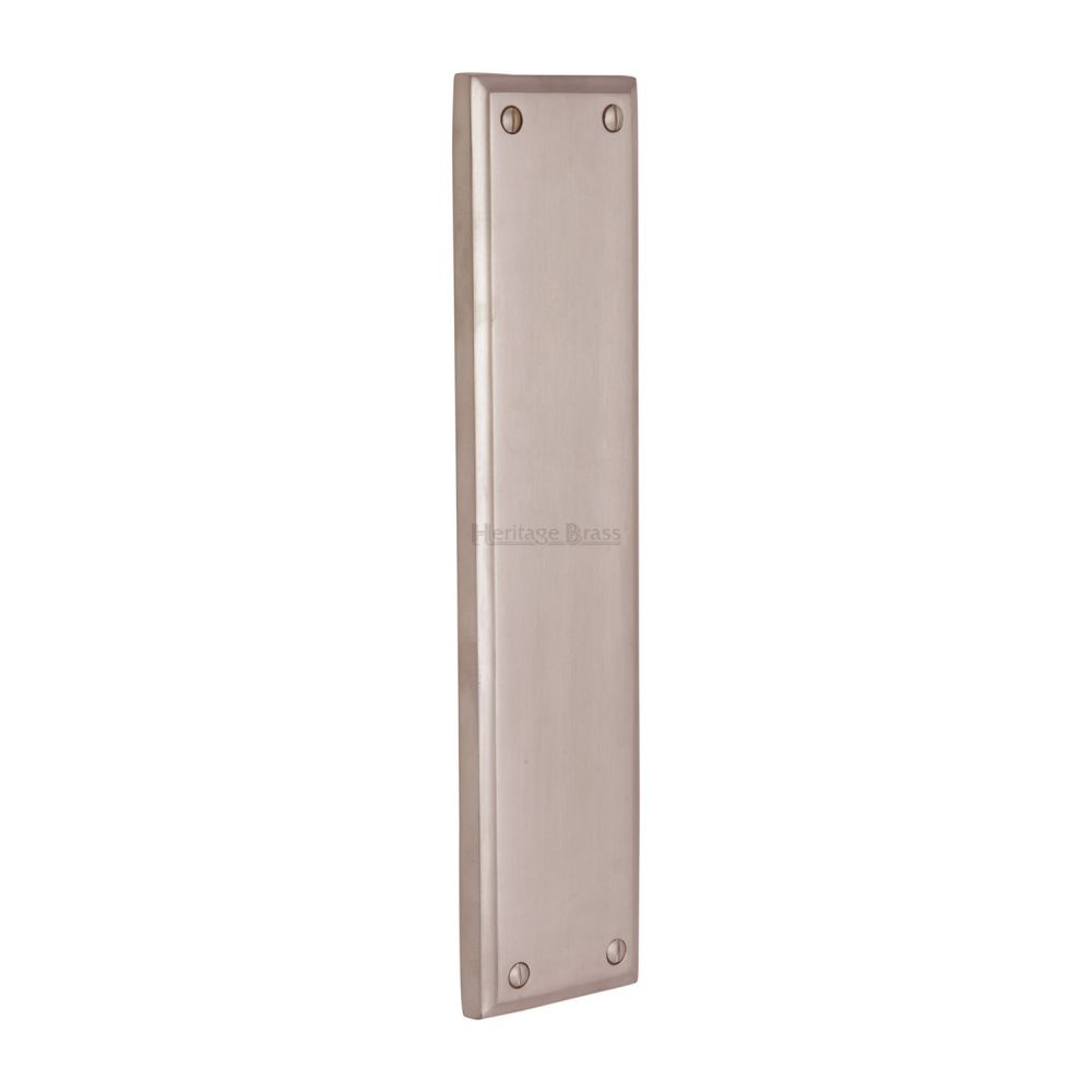 This is an image of a Heritage Brass - Fingerplate 282 x 63mm - Satin Nickel Finish, v743-sn that is available to order from Trade Door Handles in Kendal.