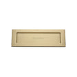 This is an image of a Heritage Brass - Letterplate 10" x 3" Satin Brass Finish, v850-254-sb that is available to order from Trade Door Handles in Kendal.