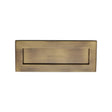 This is an image of a Heritage Brass - Letterplate 10" x 4" Antique Brass Finish, v850-254-101-at that is available to order from Trade Door Handles in Kendal.