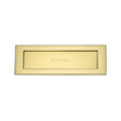 This is an image of a Heritage Brass - Letterplate 12" x 4" Polished Brass Finish, v850-305-pb that is available to order from Trade Door Handles in Kendal.