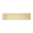 This is an image of a Heritage Brass - Letterplate 13" x 3" Satin Brass Finish, v850-330-sb that is available to order from Trade Door Handles in Kendal.