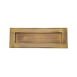 This is an image of a Heritage Brass - Letterplate 14" x 4 1/2" Antique Brass Finish, v850-356-at that is available to order from Trade Door Handles in Kendal.