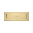 This is an image of a Heritage Brass - Letterplate 14" x 4 1/2" Satin Brass Finish, v850-356-sb that is available to order from Trade Door Handles in Kendal.