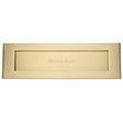 This is an image of a Heritage Brass - Letterplate 16" x 5" Satin Brass Finish, v850-406-sb that is available to order from Trade Door Handles in Kendal.