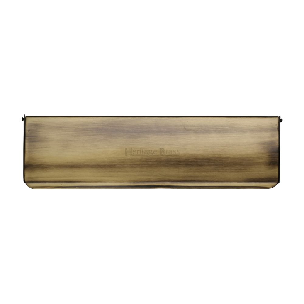 High quality image of Heritage Brass - Interior Letterflap 11" x 3 3/4"Antique Brass Finish | Sku. v860-280-at | Trade Door Handles, Kendal.
