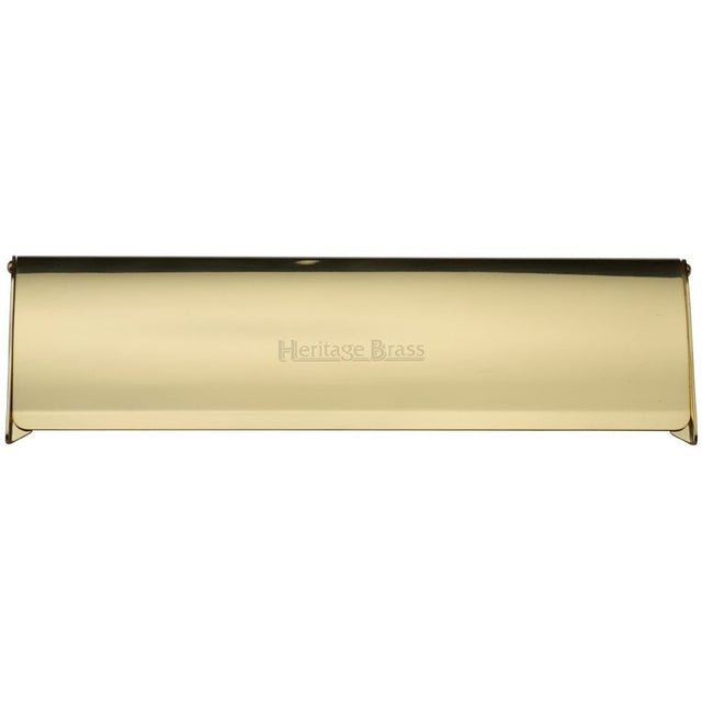 This is an image of a Heritage Brass - Interior Letterflap 11 3/4" x 3 1/2"Polished Brass Finish, v860-299-pb that is available to order from Trade Door Handles in Kendal.