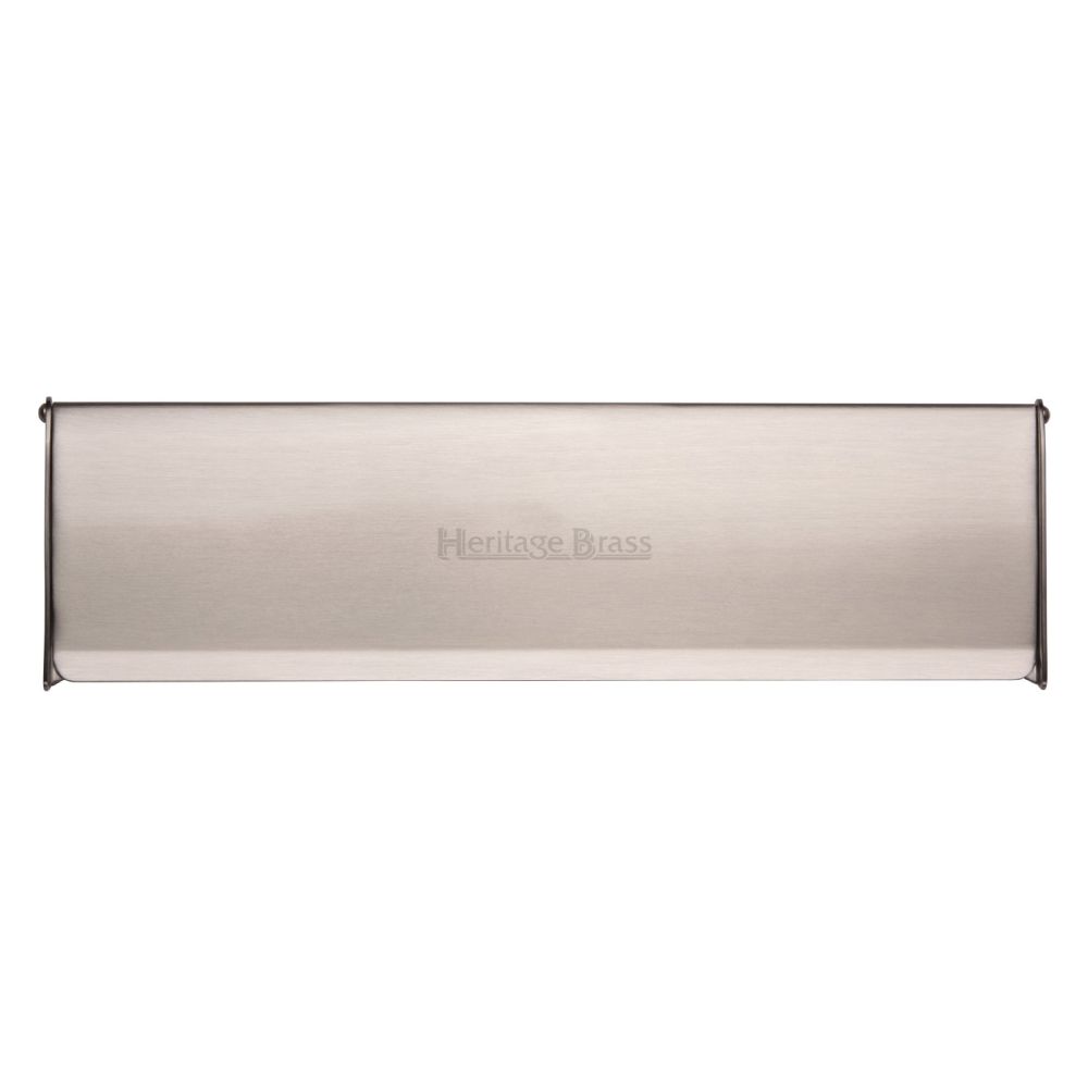 This is an image of a Heritage Brass - Interior Letterflap 11 3/4" x 3 1/2"Satin Nickel Finish, v860-299-sn that is available to order from Trade Door Handles in Kendal.