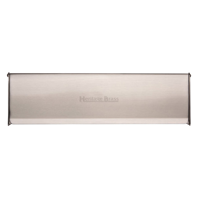 This is an image of a Heritage Brass - Interior Letterflap 15 3/4 x 4 Satin Nickel finish, v860-403-sn that is available to order from Trade Door Handles in Kendal.