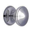 This is an image of a Heritage Brass - Round Centre Door Knob 3" Polished Chrome Finish, v900-pc that is available to order from Trade Door Handles in Kendal.