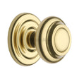 This is an image of a Heritage Brass - Centre Door Knob Round Design 3 1/2" Polished Brass Finish, v905-pb that is available to order from Trade Door Handles in Kendal.