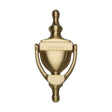 This is an image of a Heritage Brass - Urn Knocker 6" Satin Brass Finish, v910-152-sb that is available to order from Trade Door Handles in Kendal.