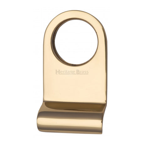 This is an image of a Heritage Brass - Round Cylinder Pull Unlacquered Brass Finish, v930-ulb that is available to order from Trade Door Handles in Kendal.