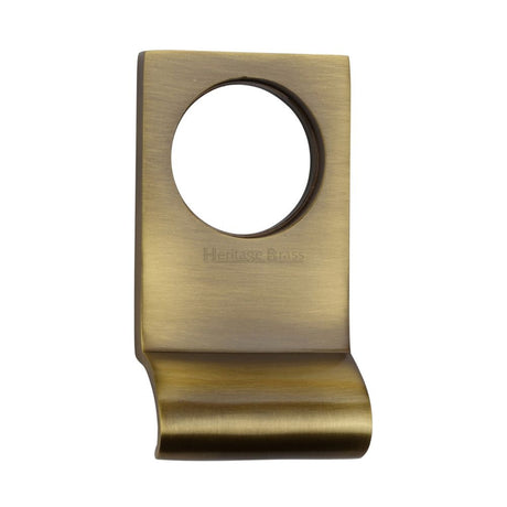 This is an image of a Heritage Brass - Square Cylinder Pull Antique Brass Finish, v933-at that is available to order from Trade Door Handles in Kendal.