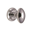 This is an image of a Heritage Brass - Mortice Knob on Rose Suffolk Design Polished Chrome Finish, v960-pc that is available to order from Trade Door Handles in Kendal.