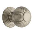 This is an image of a Heritage Brass - Cabinet Knob Reeded Design 38mm Satin Nickel Finish, v973-38-sn that is available to order from Trade Door Handles in Kendal.