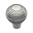 This is an image of a Heritage Brass - Cabinet Knob Reeded Design 32mm Polished Nickel Finish, v974-32-pnf that is available to order from Trade Door Handles in Kendal.