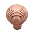 This is an image of a Heritage Brass - Cabinet Knob Reeded Design 38mm Satin Rose Gold finish, v974-38-srg that is available to order from Trade Door Handles in Kendal.