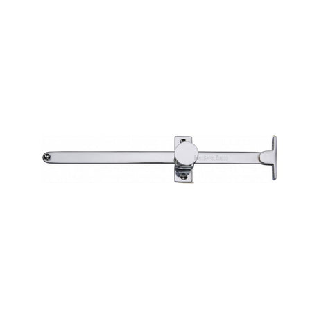 This is an image of a Heritage Brass - Casement Stay Sliding Design 10" Polished Chrome Finish, v991-10-pc that is available to order from Trade Door Handles in Kendal.