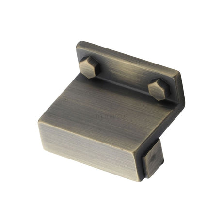 This is an image of a M.Marcus - Railway Knob Distressed Brass Finish, vf384-32-db that is available to order from Trade Door Handles in Kendal.