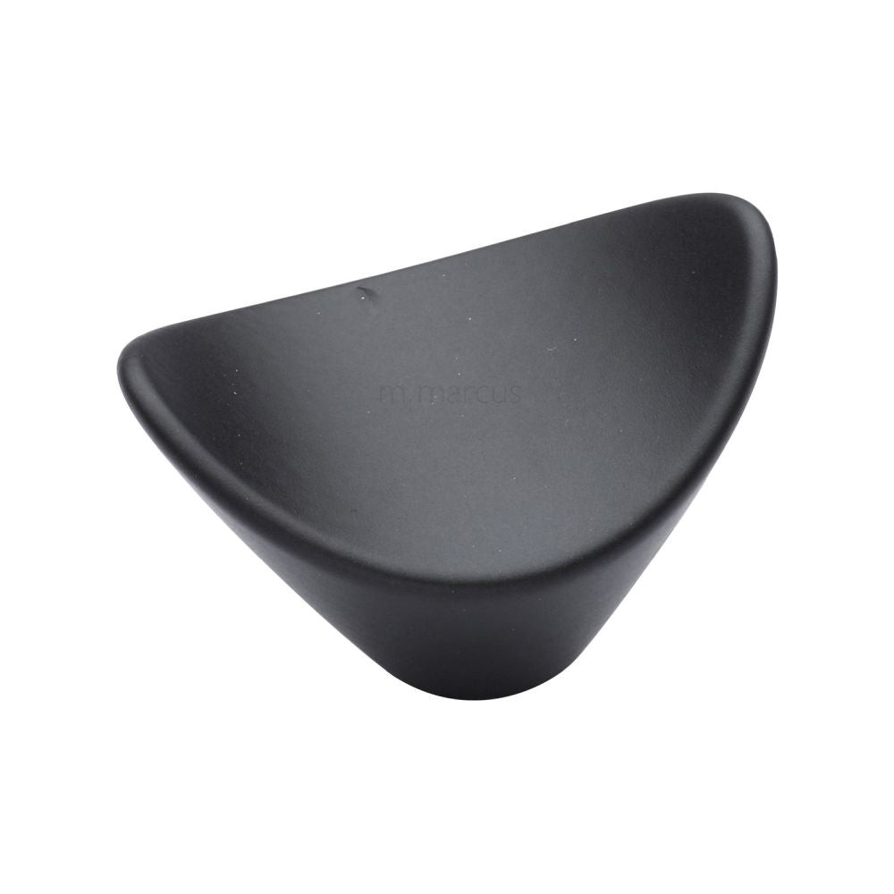 This is an image of a M.Marcus - Calyx Cabinet Knob Black Matt Finish, vf392-38-blk that is available to order from Trade Door Handles in Kendal.