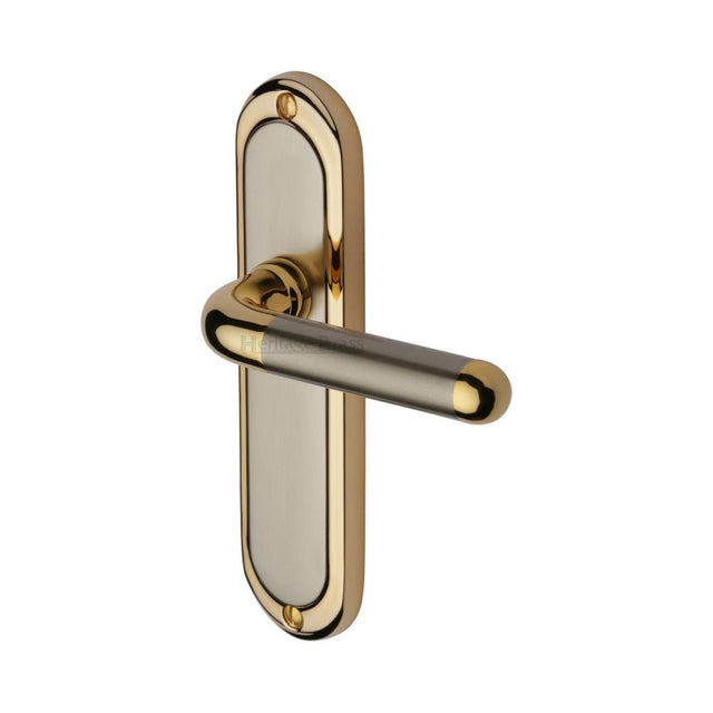 This is an image of a Heritage Brass - Door Handle Lever Latch Vienna Design Jupiter Finish, vie3310-jp that is available to order from Trade Door Handles in Kendal.