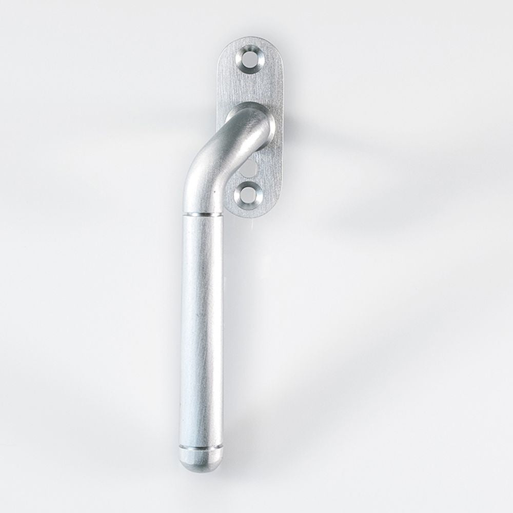 This is an image of a Carlisle Brass - Cranked Locking Espagnolette Handle L/H - Satin Chrome that is availble to order from Trade Door Handles in Kendal.