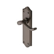 This is an image of a Heritage Brass - Door Handle Lever Latch Buckingham Design Matt Bronze Finish, w4210-mb that is available to order from Trade Door Handles in Kendal.