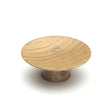 This is an image of a M.Marcus - Wooden Cabinet Knob Convex Design 50mm Oak Finish, w4343-50-oak that is available to order from Trade Door Handles in Kendal.