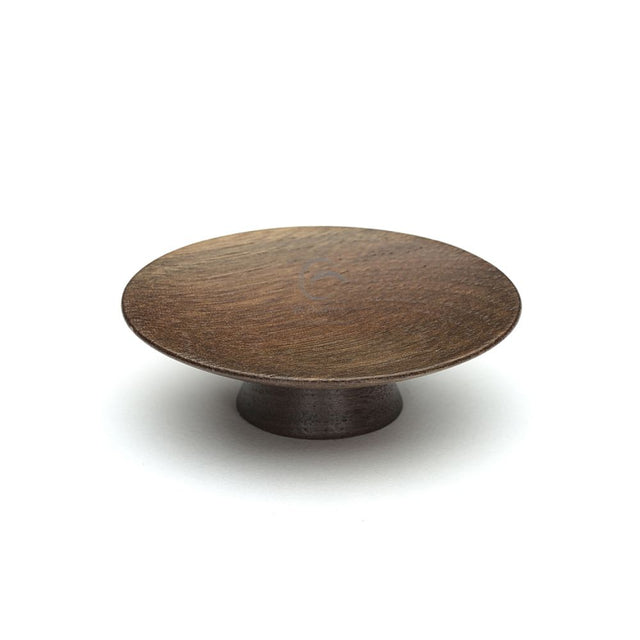 This is an image of a M.Marcus - Wooden Cabinet Knob Convex Design 50mm Walnut Finish, w4343-50-wal that is available to order from Trade Door Handles in Kendal.