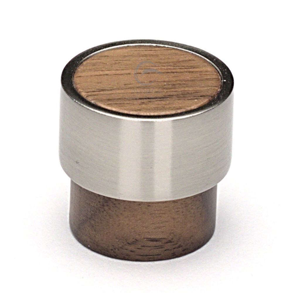 This is an image of a M.Marcus - Wooden Cabinet Knob Radio Design 49mm Walnut Finish, w4370-49-wal that is available to order from Trade Door Handles in Kendal.