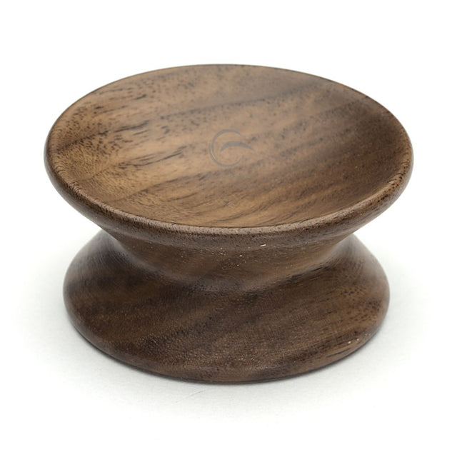 This is an image of a M.Marcus - Wooden Cabinet Knob Yoyo Design 65mm Walnut Finish, w4415-65-wal that is available to order from Trade Door Handles in Kendal.