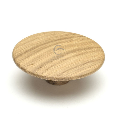 This is an image of a M.Marcus - Wooden Cabinet Knob Mushroom Design 64mm Oak Finish, w4466-64-oak that is available to order from Trade Door Handles in Kendal.