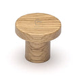 This is an image of a M.Marcus - Wooden Cabinet Knob Round Circum Design 33mm Oak Finish, w4470-33-oak that is available to order from Trade Door Handles in Kendal.