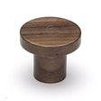 This is an image of a M.Marcus - Wooden Cabinet Knob Round Circum Design 33mm Walnut Finish, w4470-33-wal that is available to order from Trade Door Handles in Kendal.