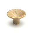 This is an image of a M.Marcus - Wooden Cabinet Knob Trumpet Design 38mm Oak Finish, w4491-38-oak that is available to order from Trade Door Handles in Kendal.