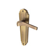 This is an image of a Heritage Brass - Door Handle Lever Latch Waldorf Design Antique Brass Finish, wal6510-at that is available to order from Trade Door Handles in Kendal.