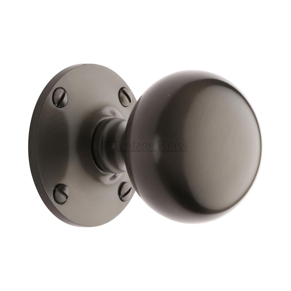 This is an image of a Heritage Brass - Mortice Knob Westminster Design Matt Bronze Finish, wes970-mb that is available to order from Trade Door Handles in Kendal.