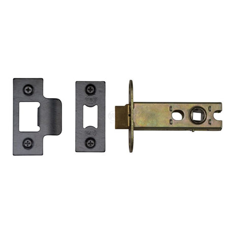 This is an image of a York - Architectural Tubular Latch 3" Black Enamel Finish, ykal3-blk that is available to order from Trade Door Handles in Kendal.