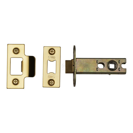 This is an image of a York - Architectural Tubular Latch 3" Polished Brass Finish, ykal3-pb that is available to order from Trade Door Handles in Kendal.