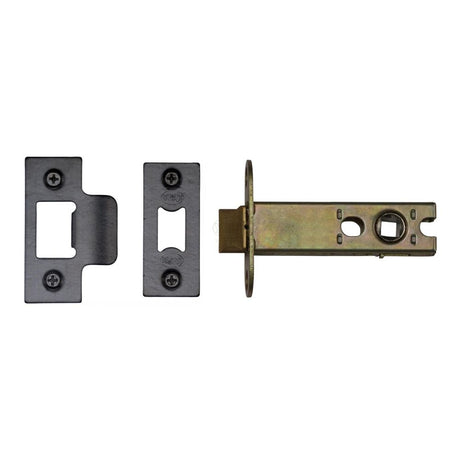 This is an image of a York - Architectural Tubular Latch 4" Black Enamel Finish, ykal4-blk that is available to order from Trade Door Handles in Kendal.