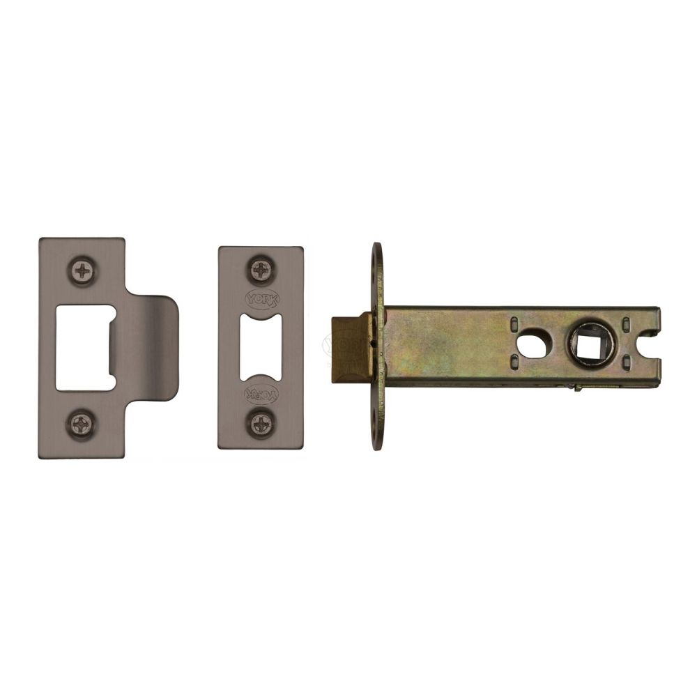 This is an image of a York - Architectural Tubular Latch 4" Matt Bronze Finish, ykal4-mb that is available to order from Trade Door Handles in Kendal.