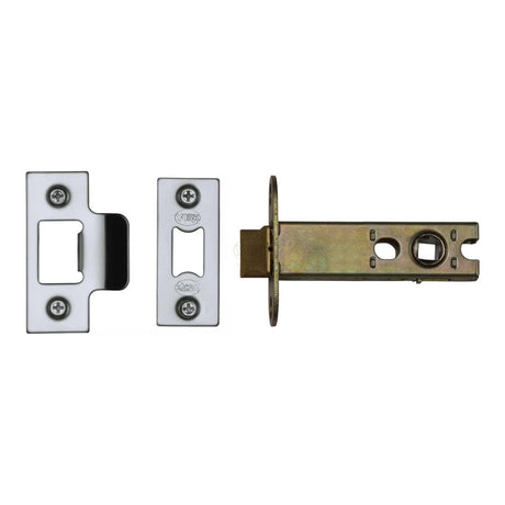 This is an image of a York - Architectural Tubular Latch 4" Polished Chrome/Nickel Finish, ykal4-pc-pn that is available to order from Trade Door Handles in Kendal.