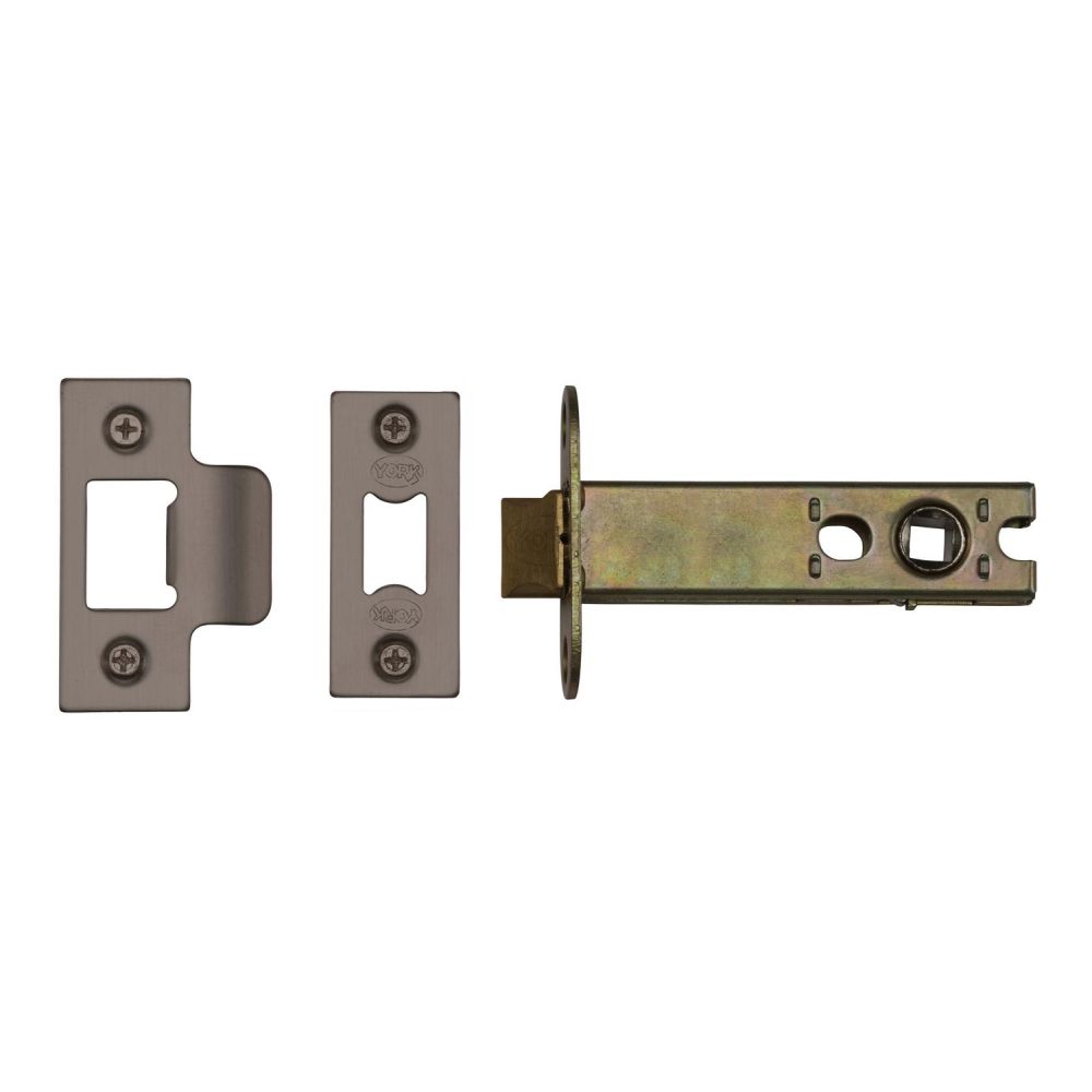 This is an image of a York - Architectural Tubular Latch 5" Matt Bronze Finish, ykal5-mb that is available to order from Trade Door Handles in Kendal.