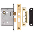 This is an image of a York - 3 LEVER SASH LOCK 3" PB, ykasl33-pb that is available to order from Trade Door Handles in Kendal.