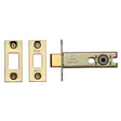 This is an image of a York - Architectural Tubular Bathroom Deadbolt 4" Polished Brass Finish, ykbdb4-pb that is available to order from Trade Door Handles in Kendal.