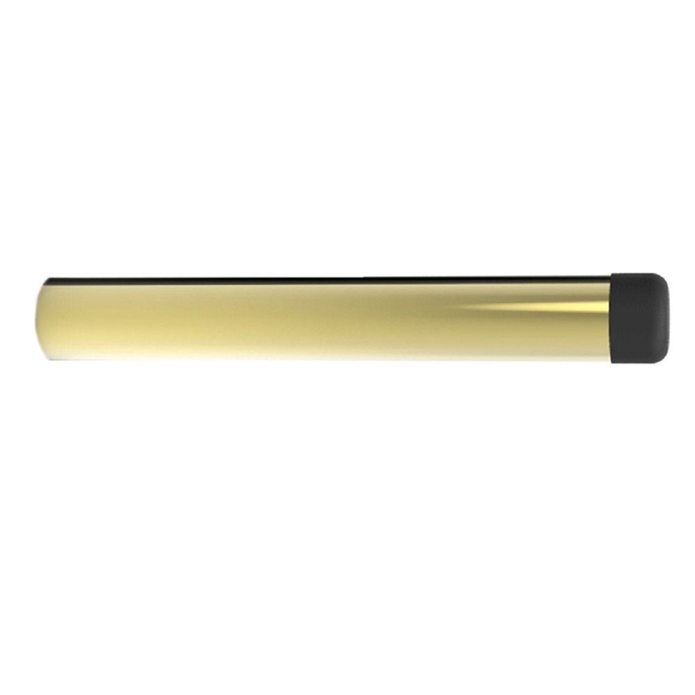 This is an image of a Carlisle Brass - Cylinder Pattern Door Stop - without Rose - Polished Brass that is availble to order from Trade Door Handles in Kendal.