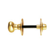 This is an image of a Carlisle Brass - Oval Thumb Turn with Coin Release - Polished Brass that is availble to order from Trade Door Handles in Kendal.