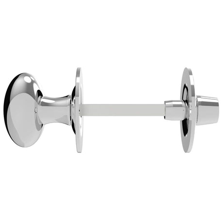 This is an image of a Carlisle Brass - Oval Thumb Turn with Coin Release - Polished Chrome that is availble to order from Trade Door Handles in Kendal.