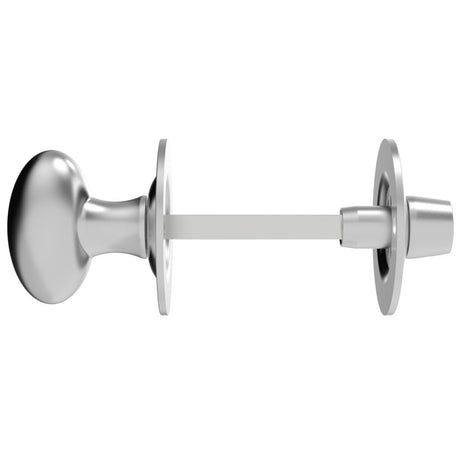 This is an image of a Carlisle Brass - Oval Thumb Turn with Coin Release - Satin Chrome that is availble to order from Trade Door Handles in Kendal.