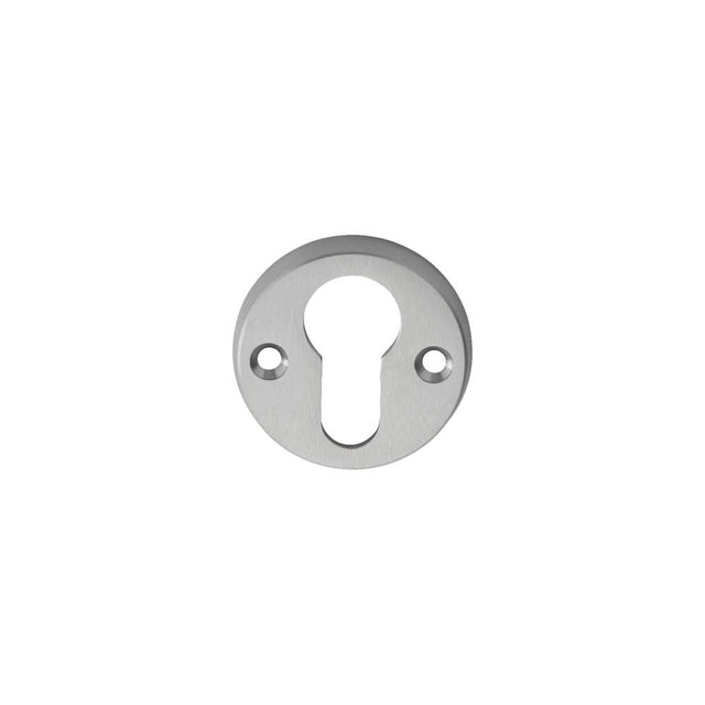 This is an image of a Carlisle Brass - Euro Profile Escutcheon - Satin Chrome  that is availble to order from Trade Door Handles in Kendal.